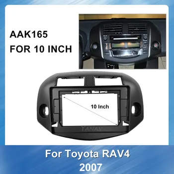 10 collu Auto Radio Fascijas Panelis, rāmis, Toyota RAV4 2007. gada fascijas audio Dash Komplekta Uzstādīšana Bezel Adaptera Plāksne Apdares komplekts panelis