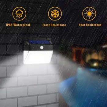 108 LED Saules Āra Gaisma Sienas Lampa PIR Kustības Sensoru, Ūdensdroša Enerģijas taupīšanas Gaismas Dārzs Ceļu Ārkārtas Drošības Apgaismojums