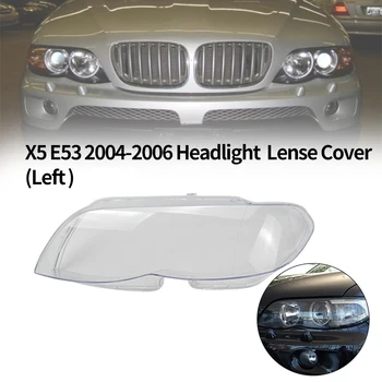 1gb Auto Lukturu Galvas Gaismas Indikators Objektīvs Skaidrs, Objektīva Vāciņš-BMW X5 E53 2004-2006 Priekšējo Objektīva Vāciņu(pa KREISI)