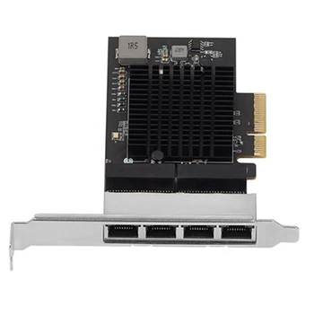 2.5 GB Gigabit Tīkla Karte, 4 Port RJ45 Interfeisu Tīkla Adapteri PCI-E Ethernet Adapteris 10/100/1000Mbps