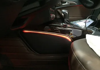 21 Krāsas Audi A6 A6 A7 C7 PA 2012-2018 MMI Vadības Dekoratīvā Apgaismojuma LED Atmosfēru Lampas Gaismas Lentes Footlights