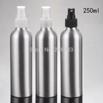 250ml Alumīnija pudele metāla pudele ar balts/caurspīdīgs/melna migla smidzinātājs sūkņa smidzinātāja pudele
