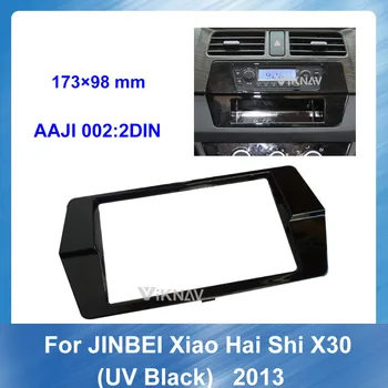 2DIN Auto Auto Radio Multimediju fascijas Par JINBEI Xiao Shi Hai X30 UV Melns 2013 GPS Navigācijas plāksnes panelis PELĒKS Bezel