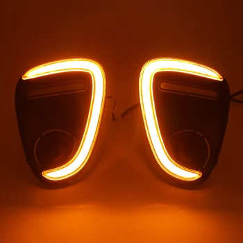 2gab Par Suzuki Baleno 2019 2020 LED dienas gaitas lukturi Dienas Gaitas Lukturi Miglas Luktura vāciņš ar pagriezienu signāliem vasaras