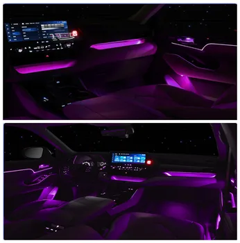 64-krāsa apkārtējā gaisma 15-22 Toyota Highlander apkārtējās gaismas, 18 lukturi automobiļa interjers modificēto atmosfēru gaismas