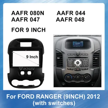 9 Collu Auto Auto Radio Multimediju fascijas Ford Ranger 2012. Gada Radio, Atskaņotāju, auto DVD gps Panelis Dash Komplekts Rāmis radio Android 2 Din