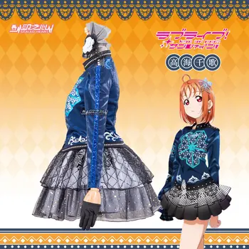 Anime LoveLive Saules!Aqours 6. Jubileju SJ Takami Chika Lolita Formas tērpu Cosplay Kostīms Sieviešu Halloween ping 2021