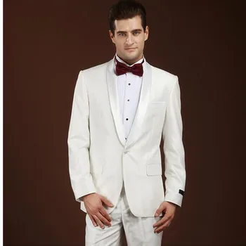 Augstas kvalitātes pasūtījuma vīriešu modes līgavainis uzvalku elegants dzidri balts uzvalks oficiālu occasio no attīstīt savu morāli vīriešu uzvalku pasūtījuma
