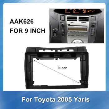 Auto radio audio fascijas rāmis Dash Panelis-Toyota Yaris 2005. Gada Auto GPS Navigācijas Paneļa Montāžas Dash Montāžas Rāmis Melns, Komplekts