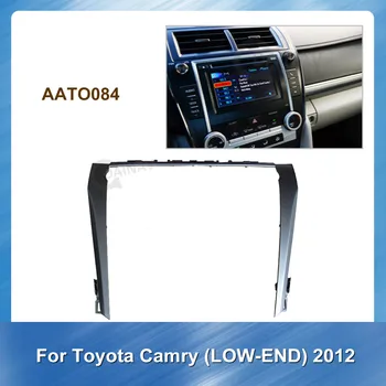Automašīnas Radio Fascijas Auto Pielāgošanas DVD Dash Paneļu Fascijas Rāmis Toyota Camry Zemo 2012. gada Beigās, Auto Audio Instalācija, Apdare Komplekts