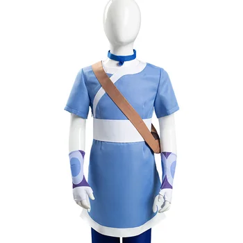 Avatar: the last Airbender Katara Cosplay Kostīmi Pieaugušajiem Bērniem Halloween Karnevāla Tērpi Sievietēm, Vīriešiem