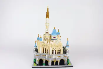Disney world parka mikro dimanta bloku Disneyland Pasaku princese pils modeli, ķieģeļu rotaļlietas nanobrick vākšana bērniem dāvanas