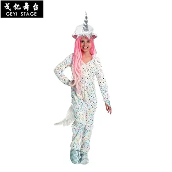 Halloween Purima Kostīmu Dzīvnieku Unicorn Poniju Bodysuit Pieaugušo Bērnu Cosplay Fantasia Puse Uzvalks Jumpsuit Spēlēt Kostīms