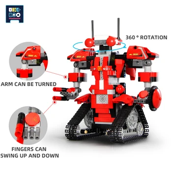High-Tech APP Roberts Robotu Elektriskās Tālvadības Celtniecības Bloki RC Robots Mecha DIY Pilsētas Ķieģeļi Rotaļlietas Modelis Bērniem Dāvanas