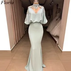 Jaunas Ielidošanas Dubaija Musulmaņu Vakara Kleitas 2019 Sirēna Ilgi Sievietes Puses Tērpi Pērles Drēbes De Saviesīgs Vakars Vakara Balli Puses Couture