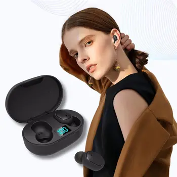 Jaunu E6s Smart Ciparu Displejs Bluetooth Austiņas Bezvadu Mini HIFI Stereo Austiņas in-Ear Ūdensizturīgs Sporta Austiņas