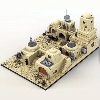 Jaunu Tatooine Mos Eisley Tuksnesī Cantina Modelis Iela Star Serie Kari, Arhitektūra, Celtniecības Bloki, Ķieģeļi Bērniem DIY Rotaļlietas Dzimšanas dienā
