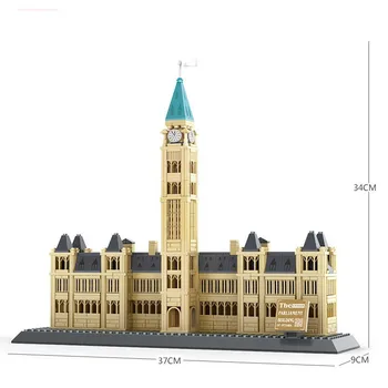 Kanādas Parlamenta Ēka, Pilsētas Arhitektūra, Celtniecības Bloki, Mājas Dekorēšanai Klasiskā Pilsētas Ielas Māja, Rotaļlietas, Bērnu Dāvanas