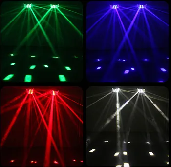 Karstā pārdot RGBW 4IN1 2X10W Profesionālās Diskotēkas Bārs Kluba Puses Kāzas Posmā LED Lightings Dubultā Tauriņš Staru DJ Disco Gaismas