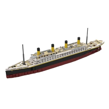 KM Filmu Sērijas RMS Titānika Kuģa Laivu Celtniecības Bloki Komplekts Dekoratīvās Tvaikonis Displeja Modelis Ķieģeļu Ziemassvētku Rotaļlietas Bērniem