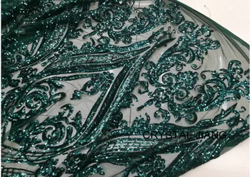 KRISTĀLA JIANG 2019 Jaunu Modes O Kakla Zaļā Sequin Musulmaņu garām Piedurknēm Vakara Kleita Pasūtījuma izgatavotas Taures oficiālā Puse Kleita