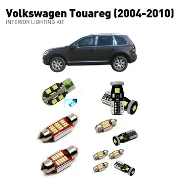 Led interjera apgaismojums vw touareg 2004. - 2010. gadam 19pc Led Gaismas Automašīnām apgaismojuma komplekts automobiļu lukturi Canbus
