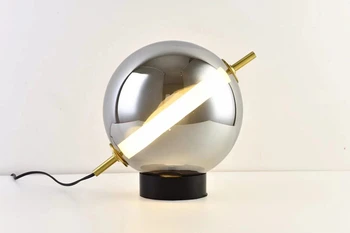 LED Stikla Galda Lampas Guļamistabas Gultas Lampa Mūsdienu Dūmu Stikla Mājas Dekori Galda Lampa Birojā Pētījumu, Lasīšanas gaismas Ķermeņi,