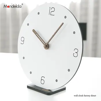 Mandelda White Digital Watch Turētājs Elektronisko Sienas Pulkstenis Mūsdienu Dizaina Radošā Klusuma Koka Mini Sienas Pulksteņi guļamistabas