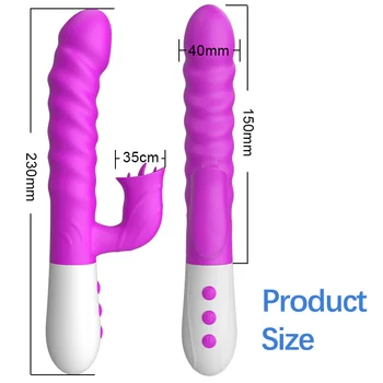Mēli Laizīt Trušu Vibrators, Dildo Cunnilingus G Spot Klitora Stimulators Apkures Pornogrāfiska Pieaugušo Seksa Rotaļlietas Sievietēm Orgasma