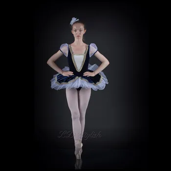 Mūsdienu Profesionālās Baleta Veste Pieaugušo Drēbes Jumpsuit Izpildes Posmā Solo LDStylish Bluebird Jauns Bērnu Baleta Tutu