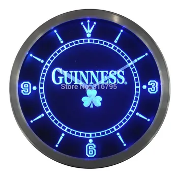 Nc0103 Ginesa Alus Shamrock Joslas Neona Gaismas Izkārtnes LED Sienas Pulkstenis