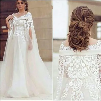 Nekustamā Fotogrāfijas 2018 arābu Formālu Kleita Eleganta Haf Uzmavas Pie Pleca Vestido De Festa Vakarā māte no līgavas kleitas