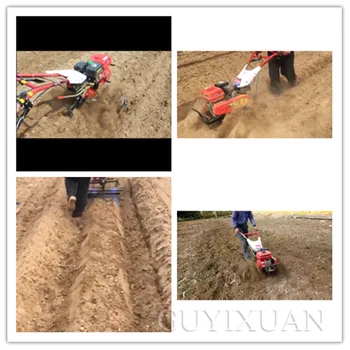 Neliela traktora disku arkls augsnes augsnes apstrādes mašīnas rotējošais kultivators 7.5 zirgspēku benzīna dīzeļa motoru
