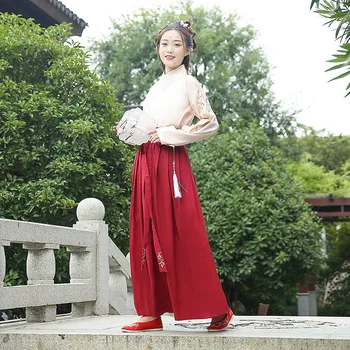 Origional Han Ķīniešu Apģērbu Seno Tērpu Phoenix Ziedu Izšūtu Apmetni Top Svārki Set 3PCS Halloween Kostīmu Coslay