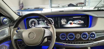 Par Mercede-Benz S-Klases W222 LED Lampas, Gaisa Ventilācijas Turbīnas Rotācijas Tweeter izgaismotas Apkārtējās Gaismas Panelis AC Stāvoklis