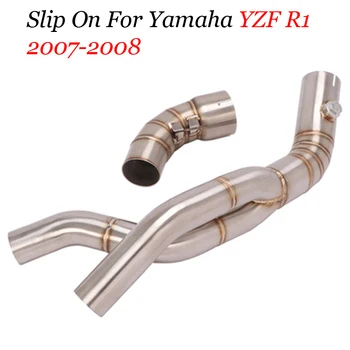 Par Yamaha Yzf R1 2004-Slip-On Motociklu Izplūdes Sistēmu Mainīt Katalizators, Savienojuma Caurules Izslēgt Ciešāku Eliminator
