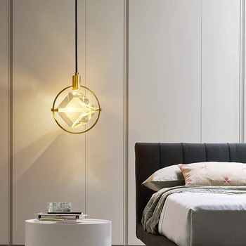 Pilnīga Vara LED Pendant Gaismas Modes Luksusa Dzīvojamās Istabas, Guļamistabas Gultas Koridora Skaidrs, Kristāla Gaismas Armatūra Home Deco Apgaismojums