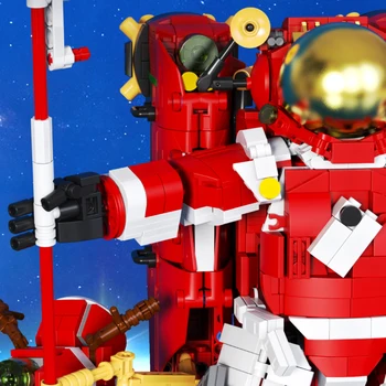 Pilsētas Ziemassvētku Kosmosa Astronautu Robots, Celtniecības Bloki, Draugiem Aviācijas Kosmosa Zinātnes Spaceman Ziemassvētki Ķieģeļi Rotaļlietas Bērniem Dāvanas