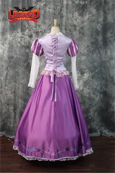 Princese Kleita, Kostīms Pieaugušo gari mati princese violeta kleita cosplay kostīmu pasūtījuma