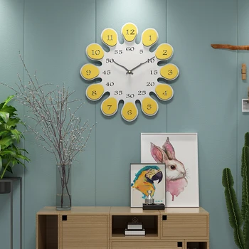 Radošā Ziemeļvalstīm īpašas formas personības pulkstenis sienas karājas mājās guļamistaba vienkāršu dzīves telpu dekorēšana sienas pulkstenis