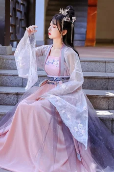Seno Hanfu Kleita Tautas Deju Tērpu Sievietēm, Han Dynasty Princese Pasaku Hanfu Kleita Orientālo Stilu Deju Apģērbu Cosplay Meitene