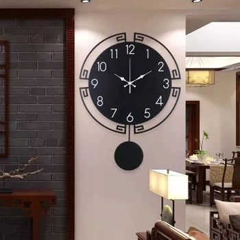 Sienas pulkstenis mūsdienu minimālisma Ziemeļvalstu guļamistabas atmosfēru Ķīniešu stila dzīvojamā istaba radošā modes mute karājas tabula mājās pulksteni