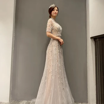 Slavenību Fāzēm-line kāzu vakara kleita ir 2021. Jaunu stilu kokteilis puse Oficiāli Sieviešu kleita Luksusa tilla