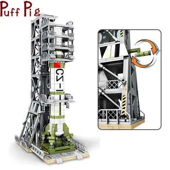 UKBOO 1627PCS Saturn Raķetes Celtniecības Bloki Satelītu Palaišanas Space Shuttle Satelītu Astronauts Salikt Ķieģeļus Rotaļlietas Bērniem