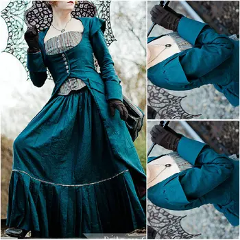 Uz pārdošanu klientam,-izgatavoti Vintage Tērpus, Viktorijas Kleita 1860 pilsoņu Karu, Dienvidu Belle Kleita Marie Antoinette kleitas US4-36 C-382