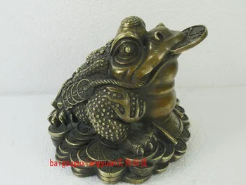 Vara krupis laimīgs Wangcai antīkas bronzas antīkiem ornamentiem Dong spēlēt, nav patiesas atvēršanas biznesa dāvanas