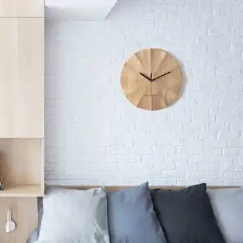 Vienkārši Ziemeļvalstu svaigi sadzīves masīvkoka sienas pulkstenis radošas personības klusums guļamistabā mākslas koka pulkstenis sienas pulkstenis sienas pulkstenis