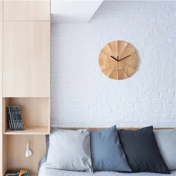 Vienkārši Ziemeļvalstu svaigu mājas masīvkoka sienas pulkstenis radošas personības izslēgt guļamistaba mākslas koka pulkstenis sienas pulkstenis