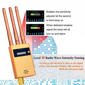 Vilips Profesionālās Pret Spiegu Detektoru RF CDMA Signāla Finder GSM Bug GPS Tracker Bezvadu Kamera Anti telefona sarunu noklausīšanos Detektors