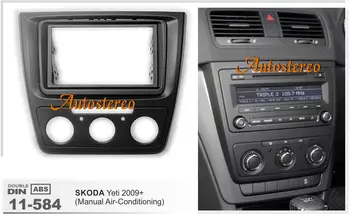 ZWA 11-584 Auto DVD Montāžas Komplekta uzstādīšana Auto audio Radio fascijas rāmis audio, lai par SKODA Yeti 2009+